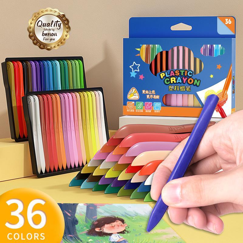 6/12/24/36 Colors Crayons Painting Safe Non-Toxic Not Dirty Hand ...