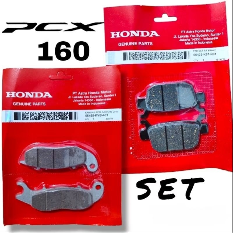 HONDA PCX 160/ ADV 160/ ADV 150/ BREAK PADS SET FRONT AND REAR GENUINE ...