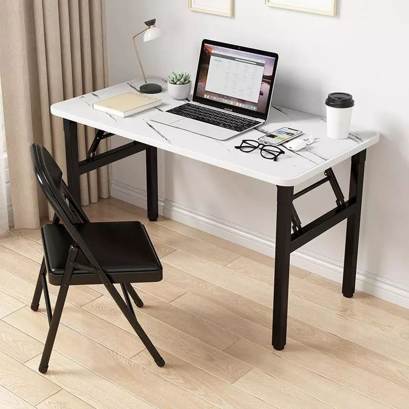 Foldable Table/Desk Home Office Computer Solid Wood+Stainless Steel