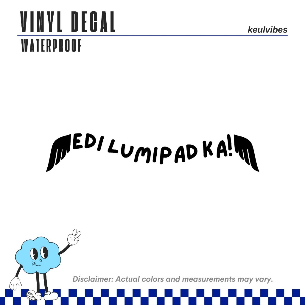 EDI LUMIPAD KA Vinyl Decals sticker waterproof brand laptop motor bike ...