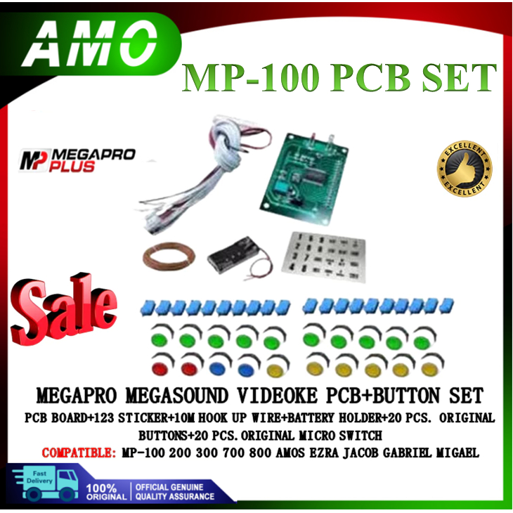 PCB Remote + Button Set For Videoke Machine MEGAPRO PLUS MEGASOUND ...