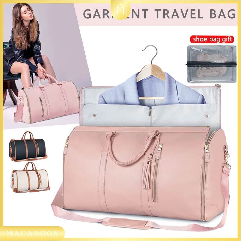 Travel Bag for Women Luggage Storage Bag Large Capacity Leather Foldable  Convertible Garment Bag