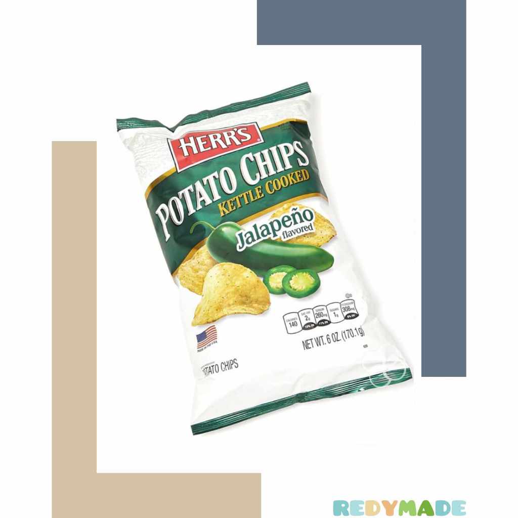 Herr's Kettle Cooked Jalapeno Flavored Potato Chips 142g | Shopee ...