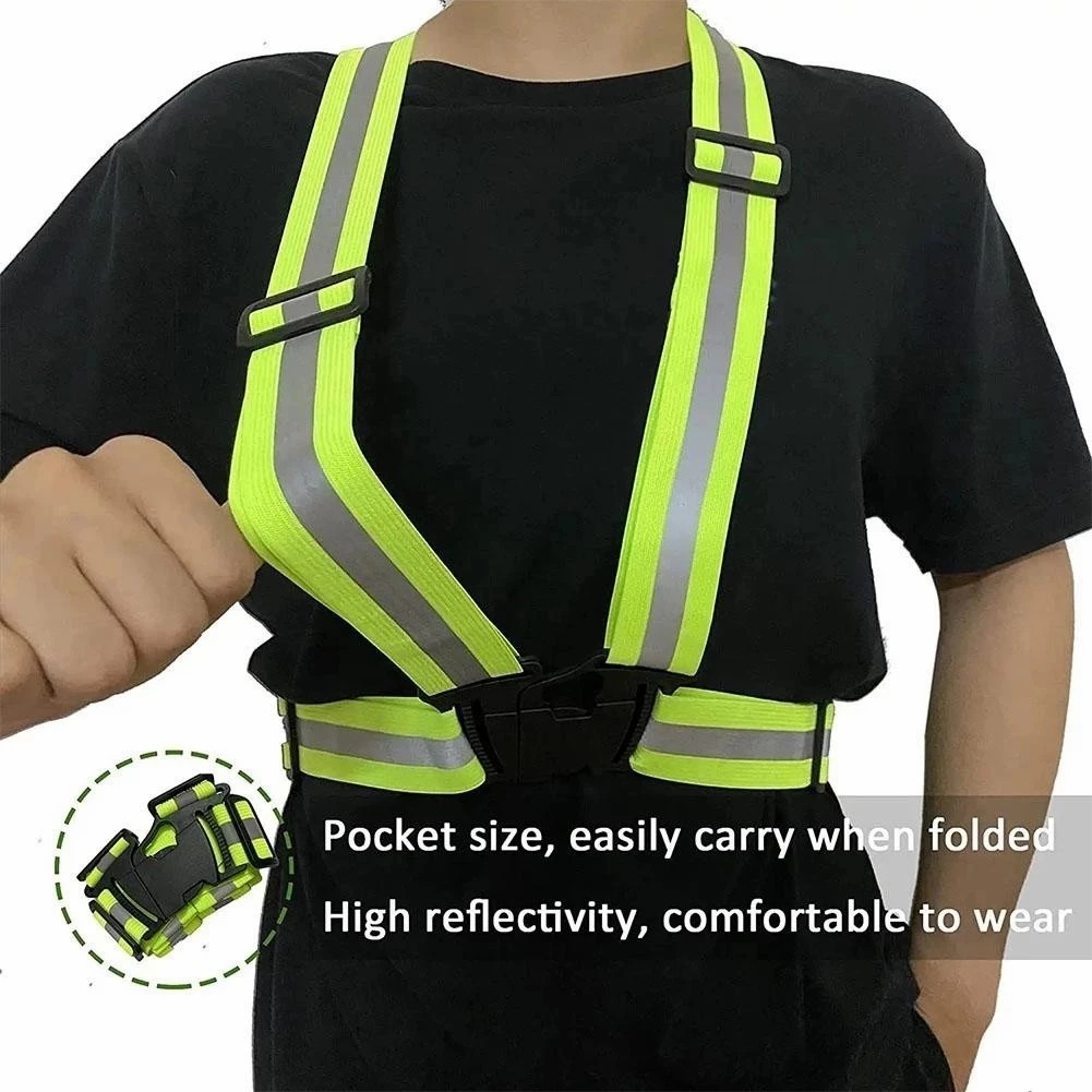 Reflective Vest Adjustable Reflector Sando Work Vest High Visibility ...