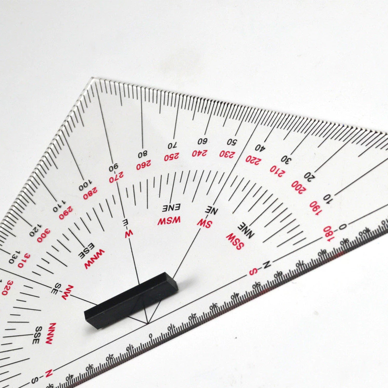 Chart Drawing Triangle Ruler for Ship Drawing Nautical Protractor Large ...
