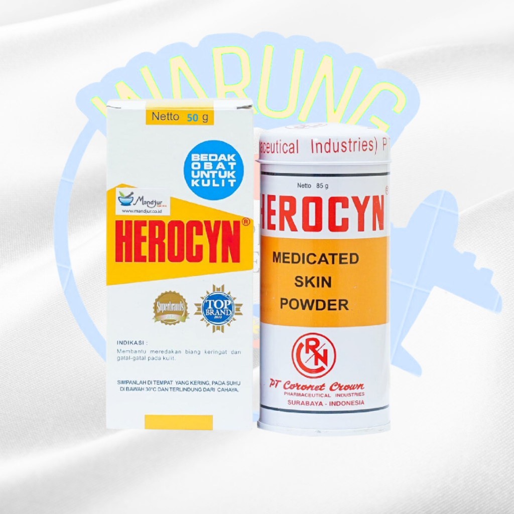 Indonesian Herocyn Bedak untuk Kulit Authentic Indonesia Medicated Skin ...