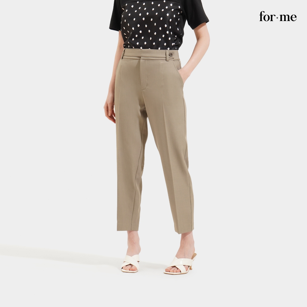ForMe Tailored Pants For Women (Taupe/Cream/Gray) | Shopee Philippines