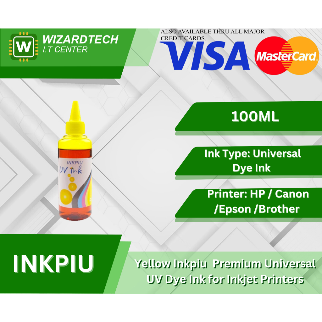 Yellow Inkpiu 100ML Premium Universal UV Dye Ink for Inkjet Printers ...