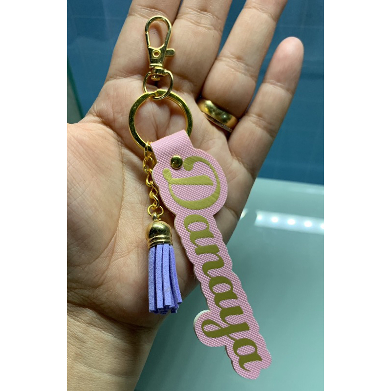 keychain name /custom cut fux leather HTV vinyl | Shopee Philippines
