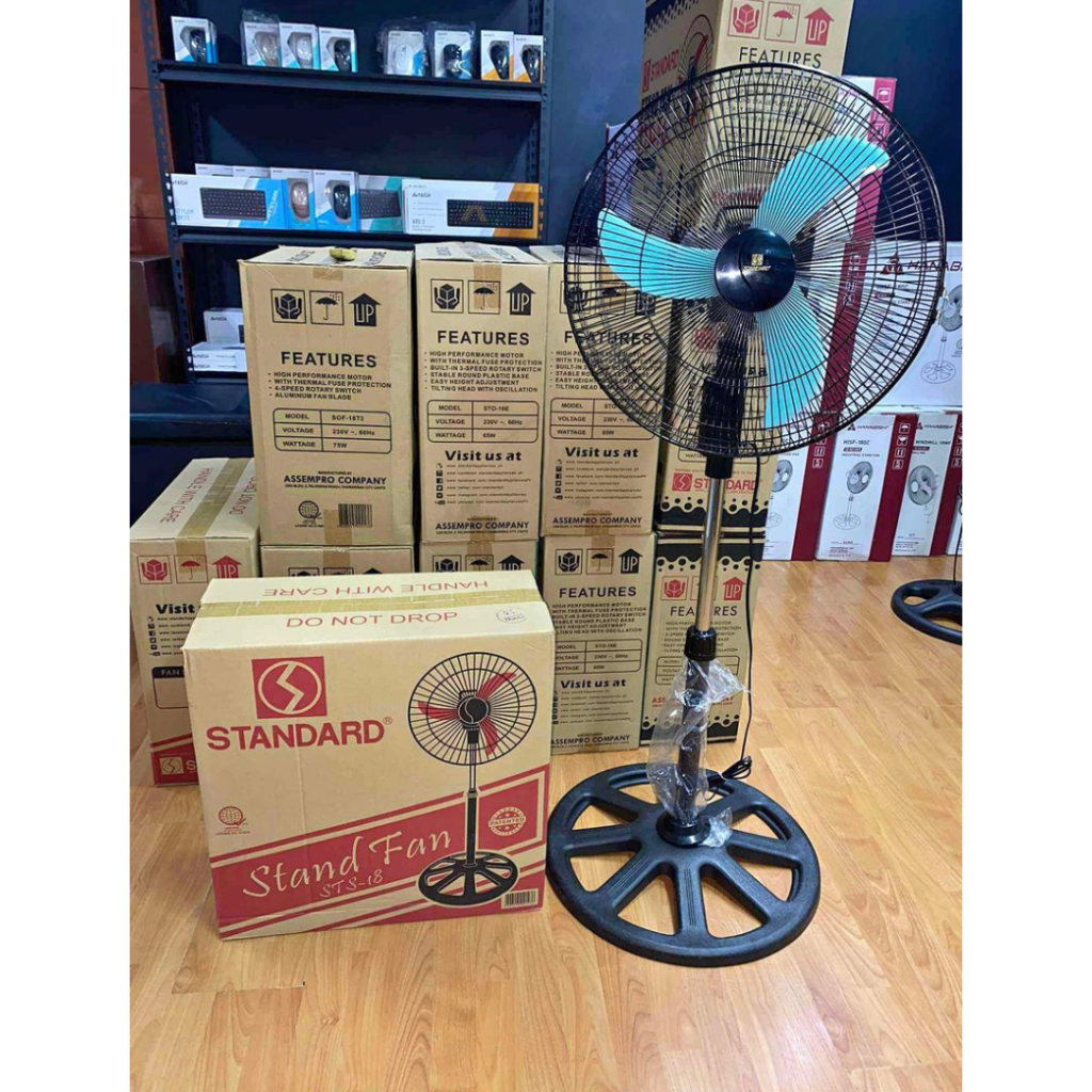 Standard Electric stand Fan 18 plastic blade | Shopee Philippines
