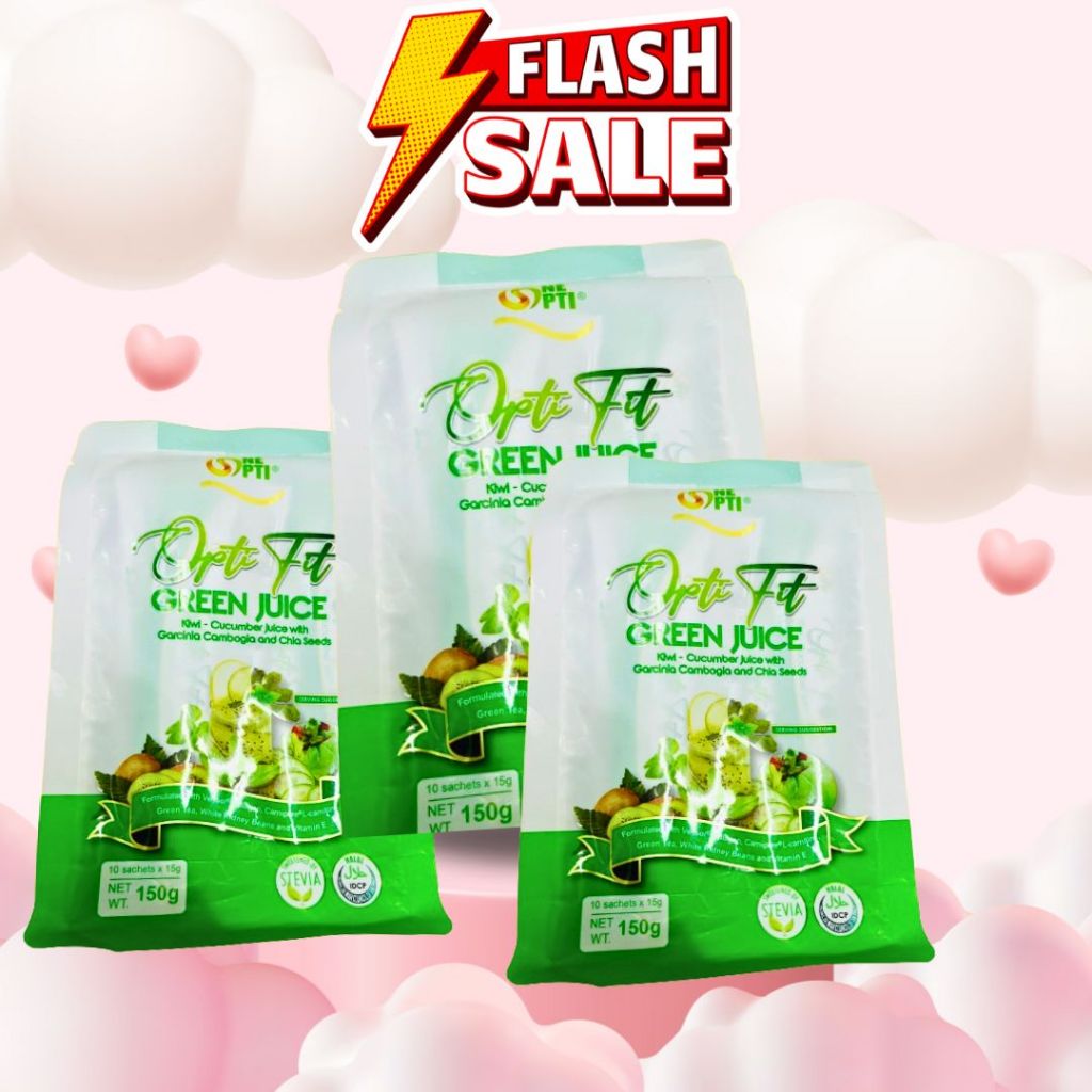3 pack Opti Fit GreenJuice 30 sachets | Shopee Philippines