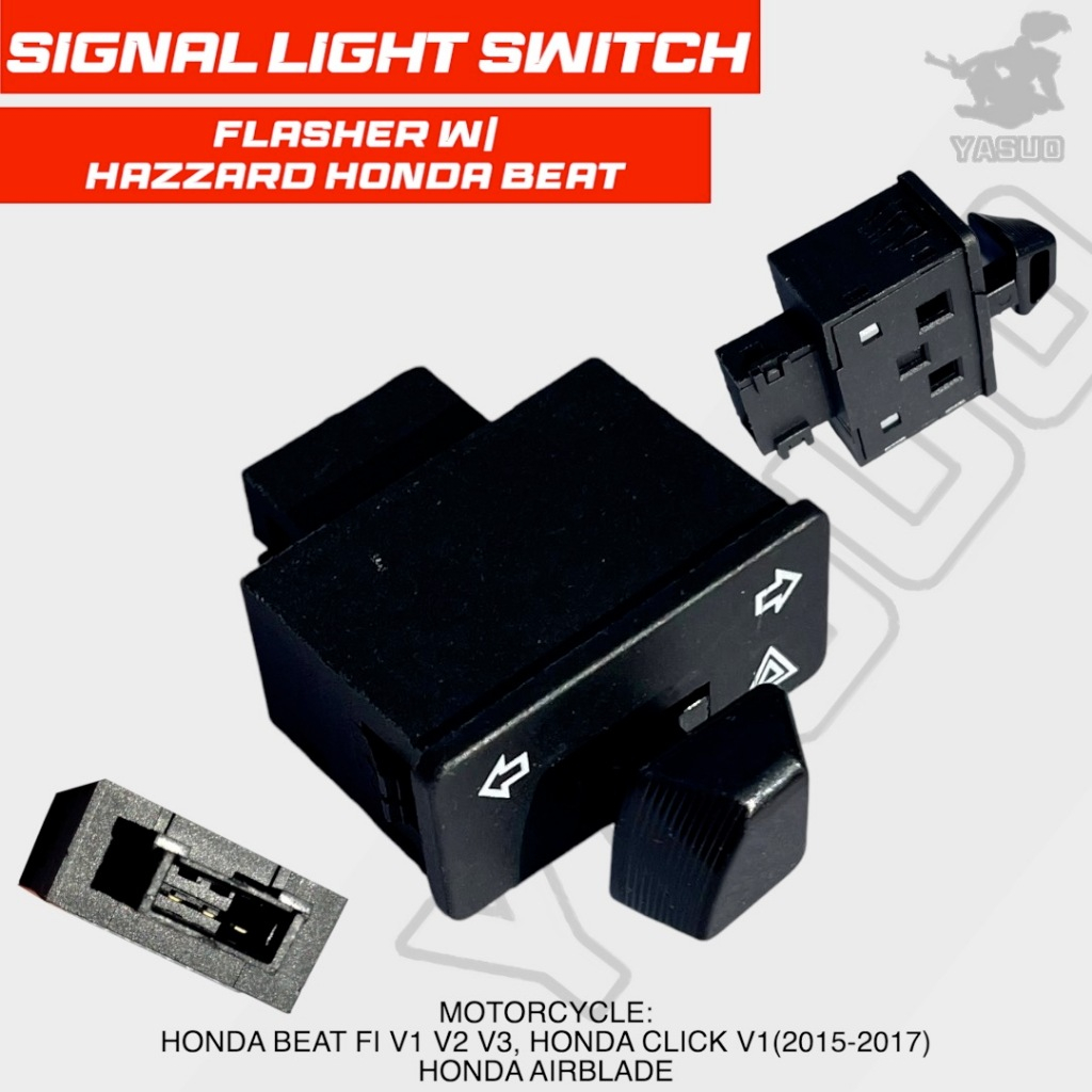 YASUO Hazard Switch For Honda Beat Fi V1 V2 V3 Turn Signal + Built-In ...