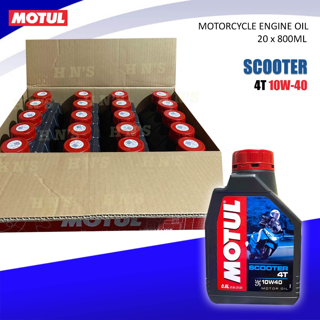 Motul Scooter 4T 10W-40 Scooter Oil 800ml ( 20pcs / 1 Box ) | Shopee ...
