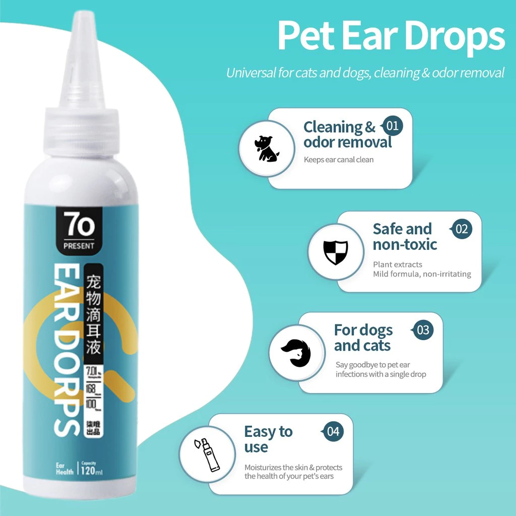 【PetPlan】 Pet Ear Drop Cat Dog Mites Odor Removal Eyes Drops Infection