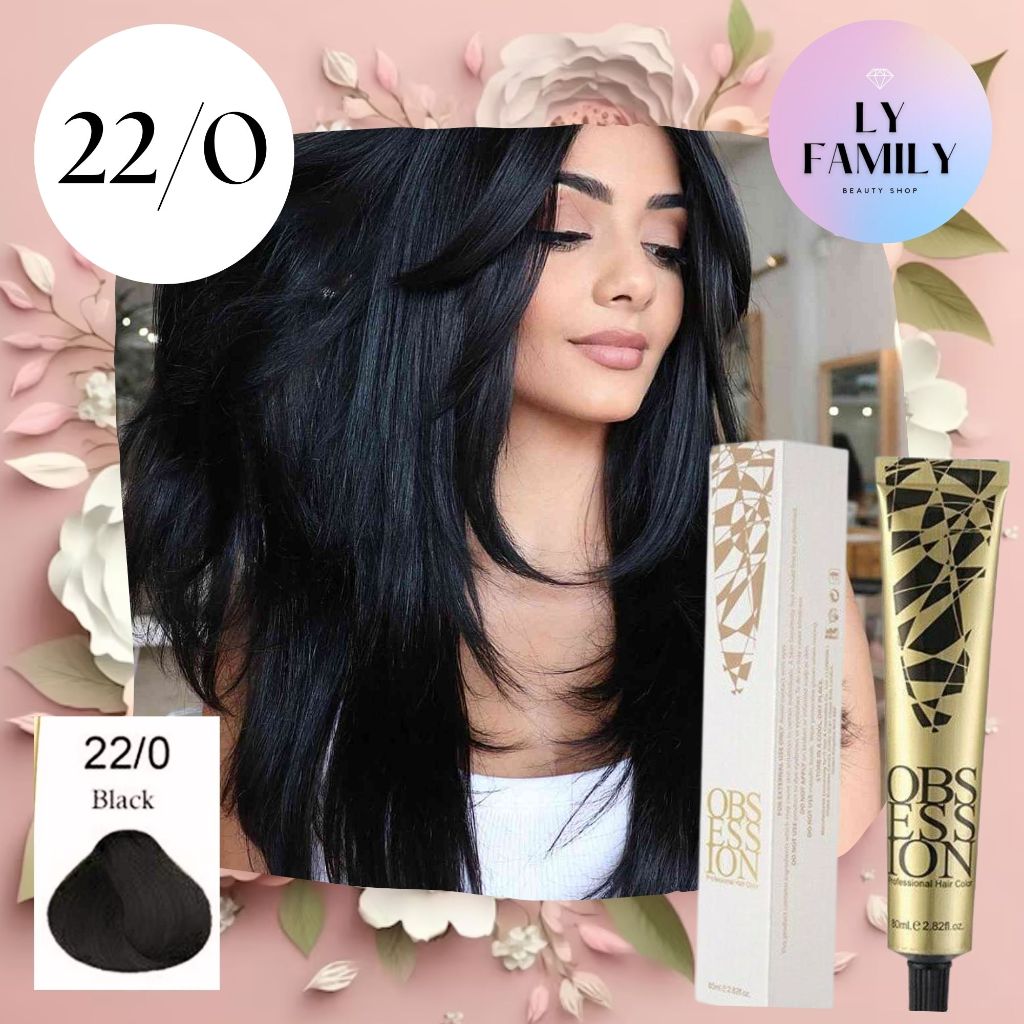 Obsession Hair Dye Color Set Black 22/0 | Shopee Philippines