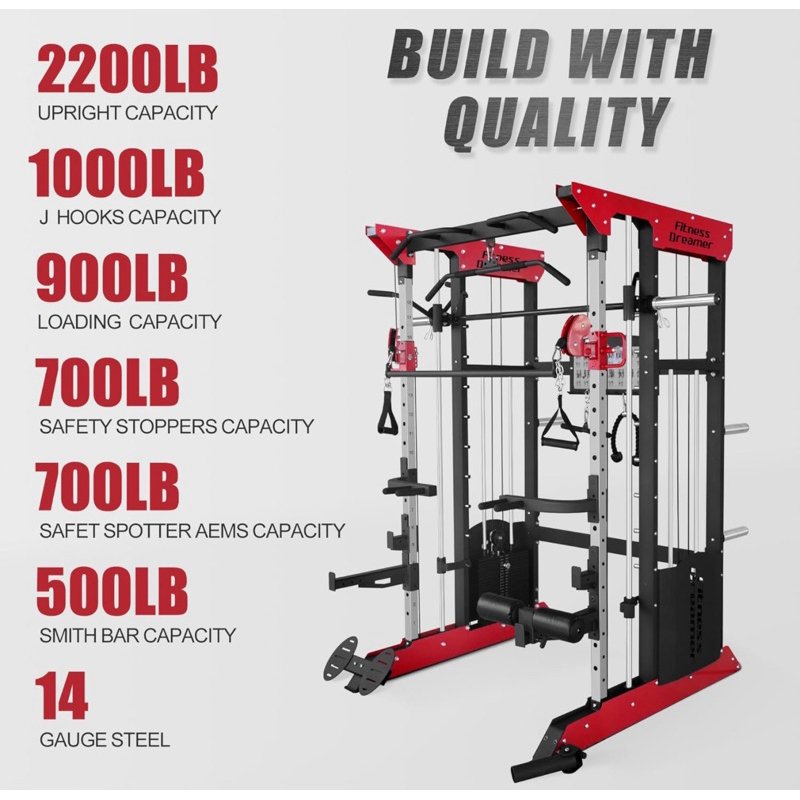 FREE SHIPPING! Smith Machine with Pec Dec Fly and 150 Pounds Weight ...