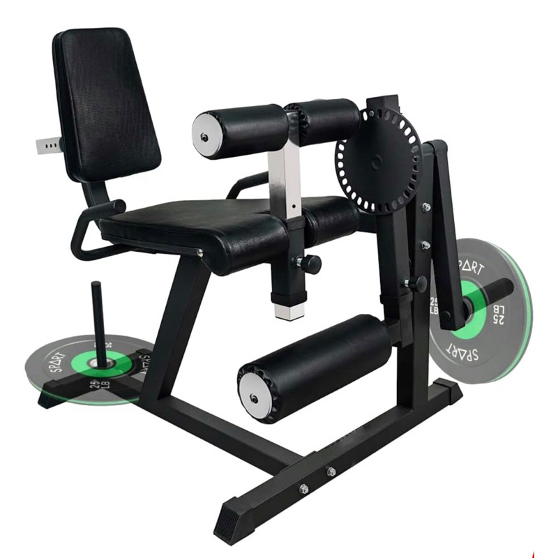 Leg Extension and Leg Curl Machine, Adjustable Plate Loaded Lower Body ...