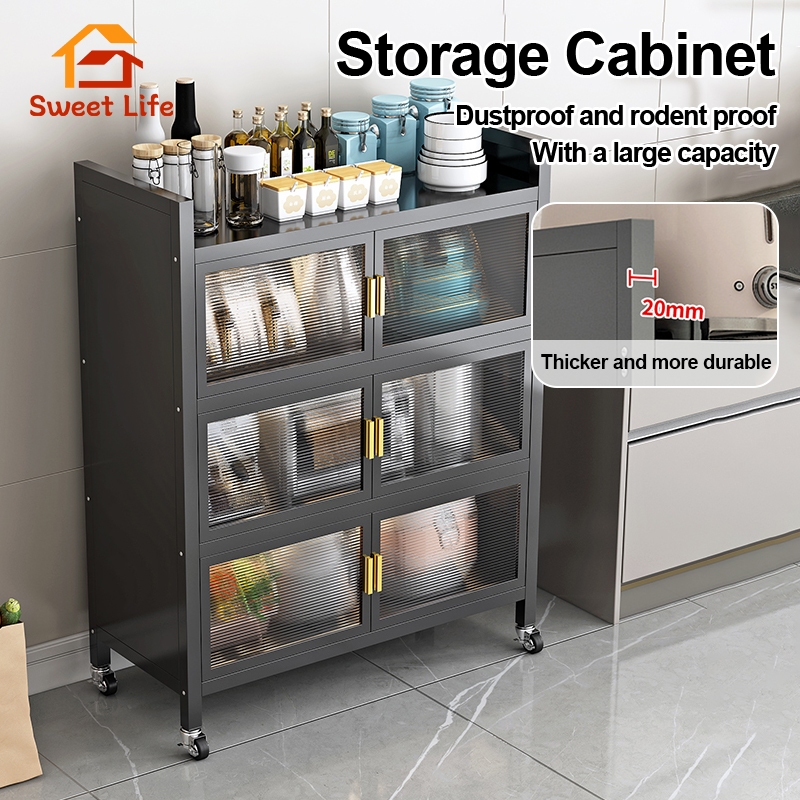Kitchen Rack Dustproof Storage Cabinet For Multi-function Rack Enclosed ...