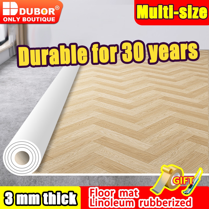 【1/2/5m²】3D vinyl Floor sticker floor mat linoleum rubberized thickened