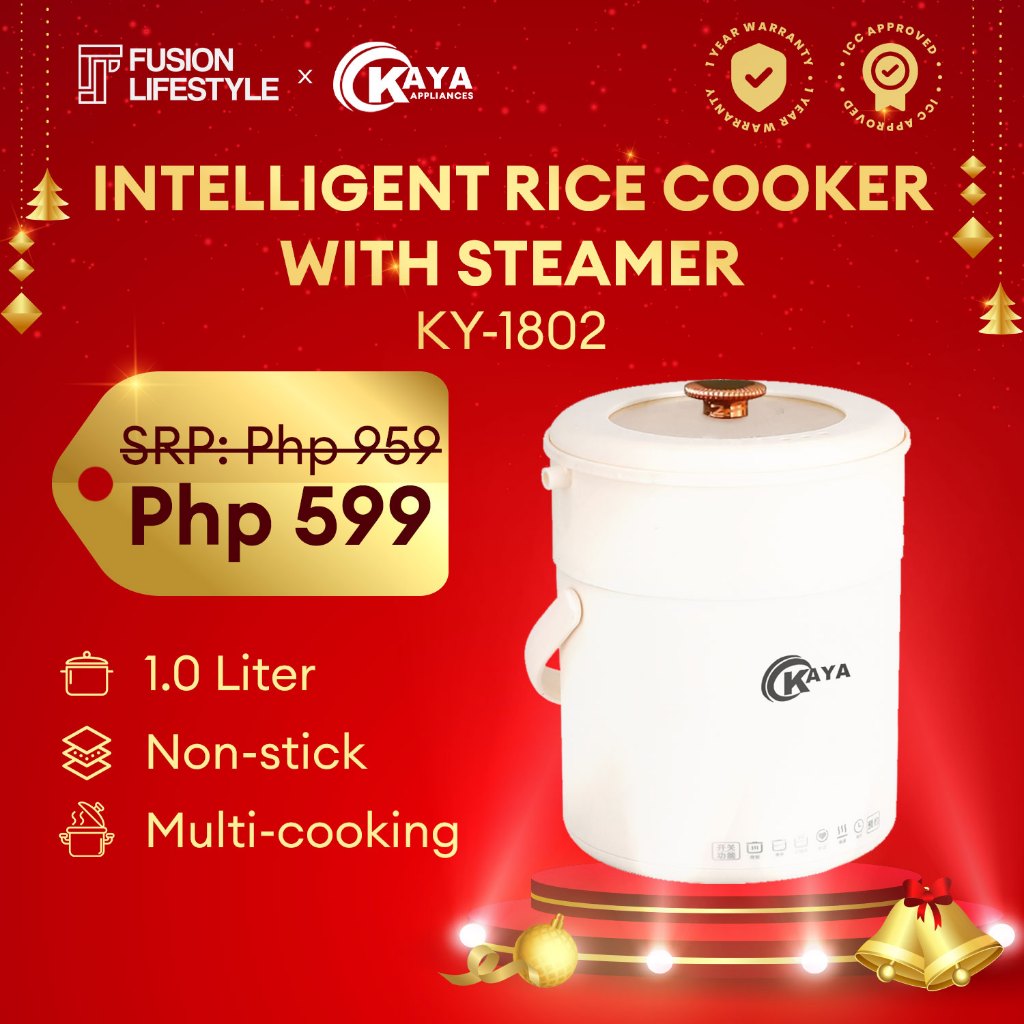 KAYA 1000ml Intelligent Rice Cooker with Steamer Small Multi Cooker Hot ...