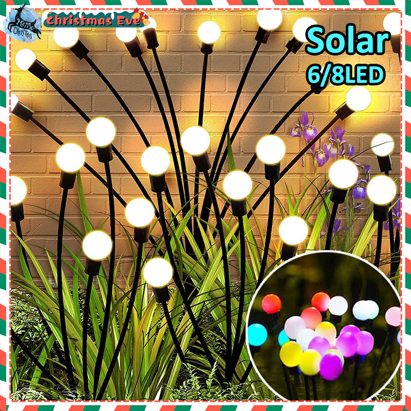 Solar Christmas Lights Outdoor Romantic Rocking Firefly LED Waterproof