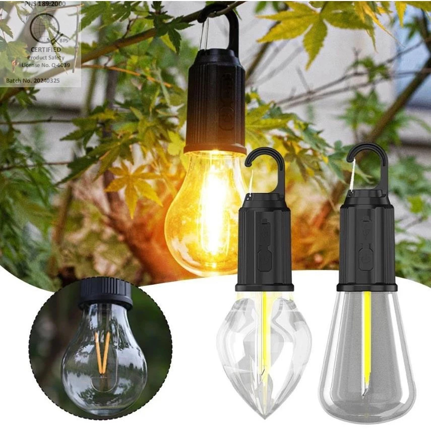 Camping Light led Retro Lighting Bulb Portable Spherical Charging