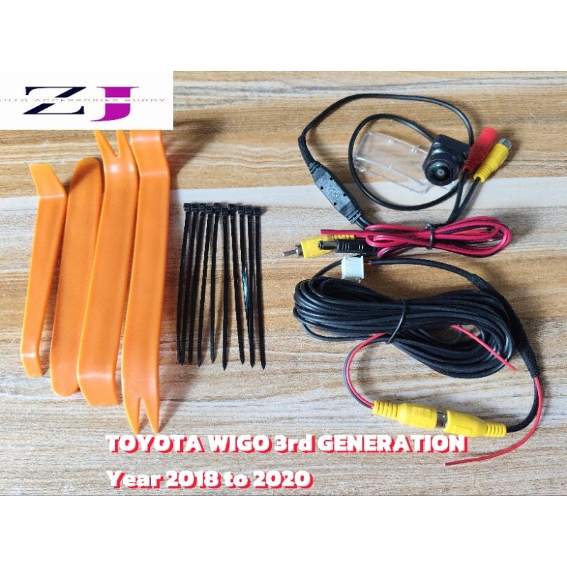 REVERSE CAMERA SET WITH ADAPTOR HARNESS FOR TOYOTA WIGO 3rd GENERATION ...