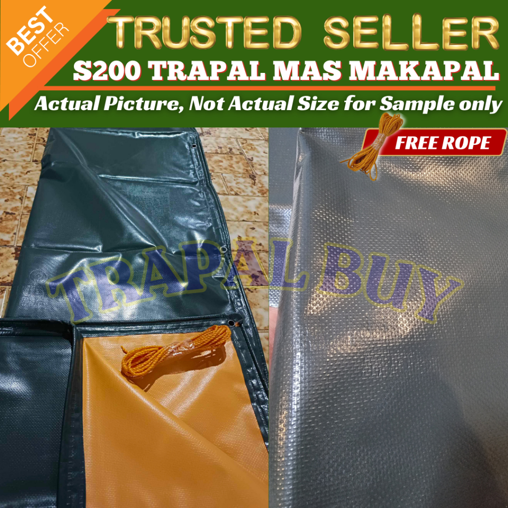 4FT X 6FT ORIGINAL S200 TRAPAL LONA TARPAULIN MAS MATIBAY WATERPROOF ...