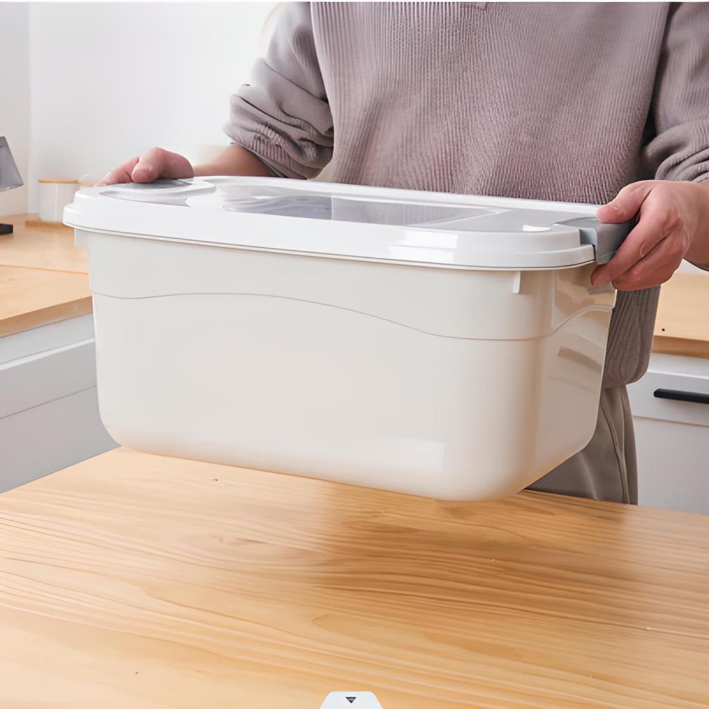 Biocelle Aesthetic Rice Container 5KG | Small Rice Storage Box with Lid ...
