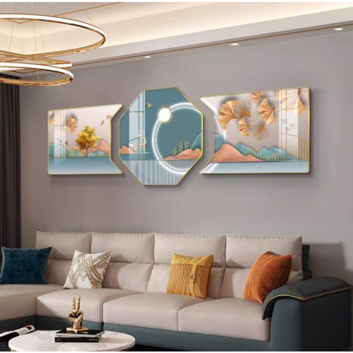 Bedroom sofa background three decorative murals restaurant wall
