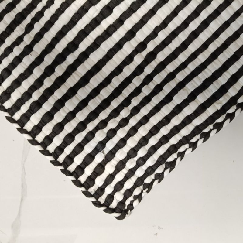 Basahan Doormat/ Foot rug in Black and White (Medium size) | Shopee ...