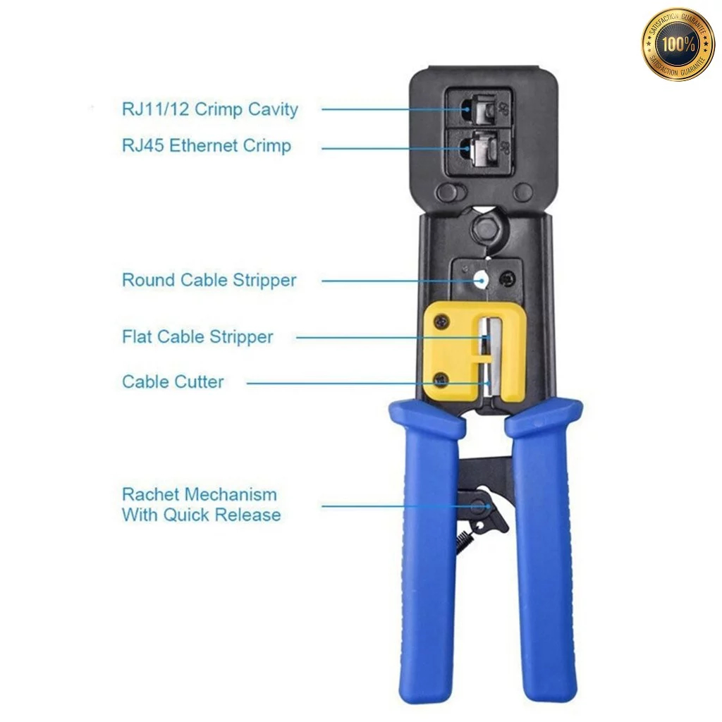SFP_RJ45 Crimper, Crimping tool for Passthrough/ Passthru RJ45 ...