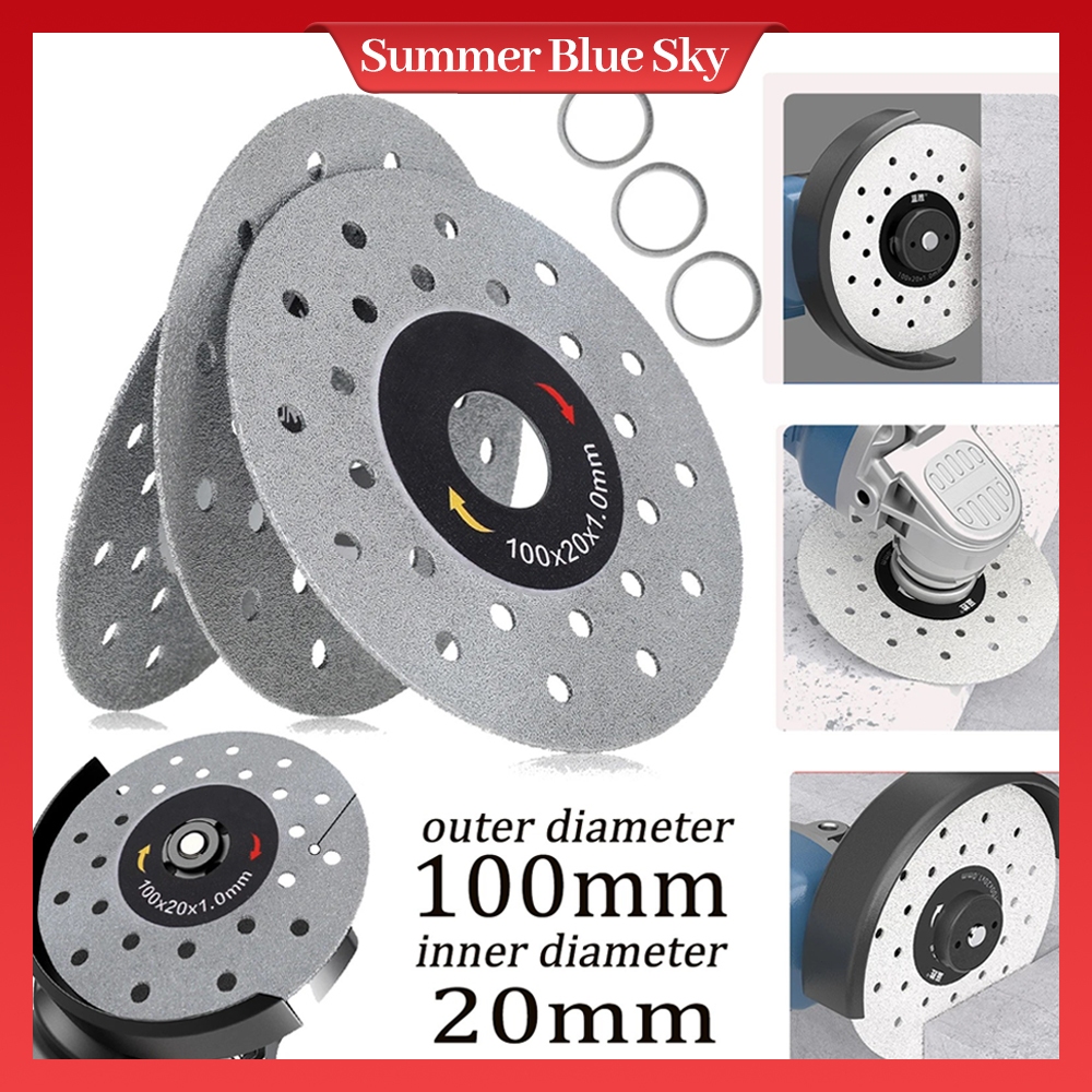 3Pcs diamond cutting disc blade 100mm ceramic tile cutting disc porous