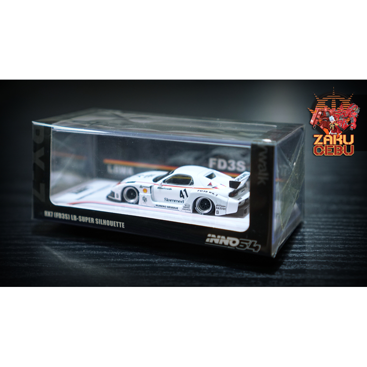 Inno64 1:64 Mazda FD3S RX-7 LB-Super Silhouette Numero Reserve White ...
