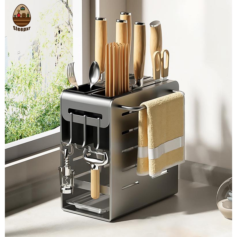 Kitchen Integrated Knife Rack Cutlery Storage Rack Hollow Chopstick ...