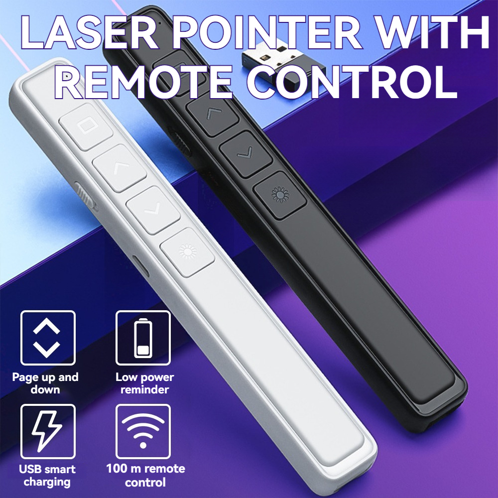 2.4GHz Wireless Presentation Clicker Powerpoint Pen USB Remote Control ...