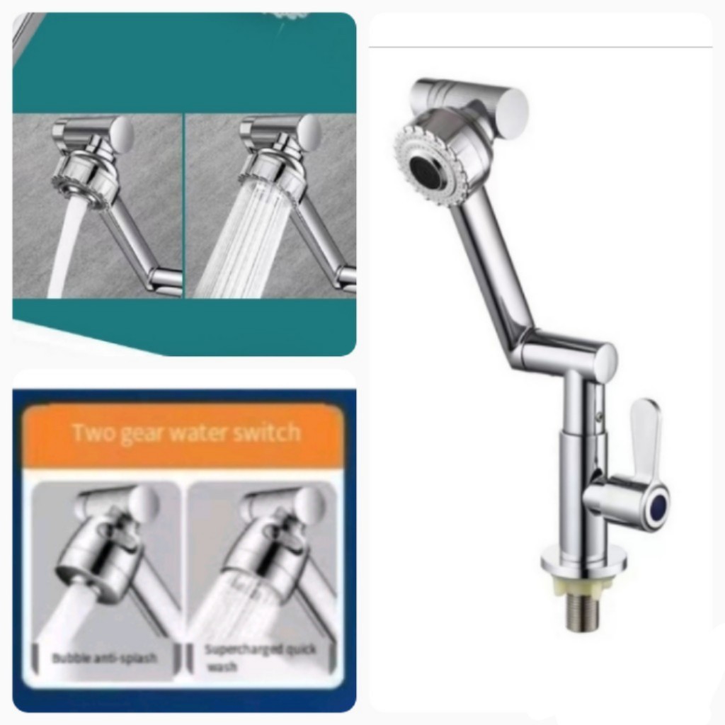360 DEGREE ROTATING FAUCET UNIVERSAL TAP ROTATABLE FOR KITCHEN | Shopee ...