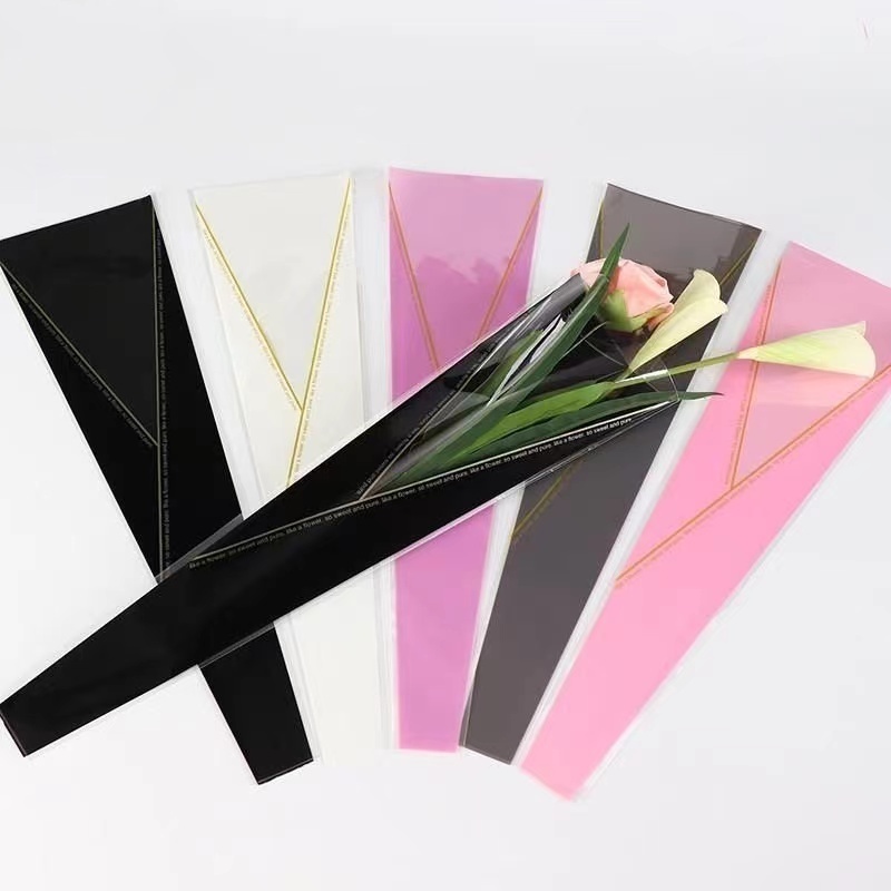 50pcs Single Rose Packaging Bag Flower Packaging Transparent Bag ...