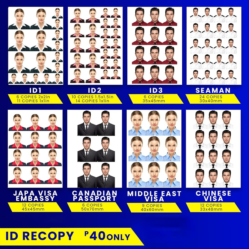 ID Photo Print with No Editing RECOPY Only for low price our Ultimate ...