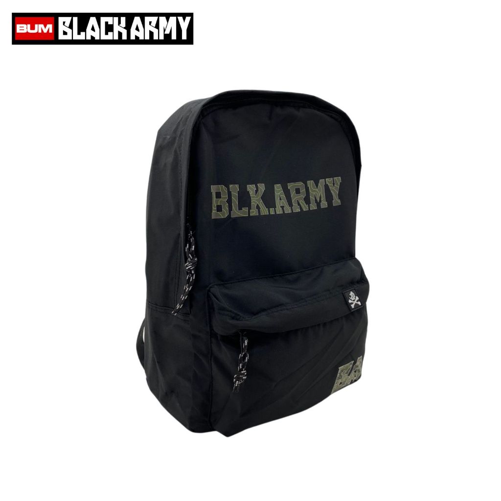 BUM Men's Black Army Backpack Canvas Bag Large 16x11 inches Black ...