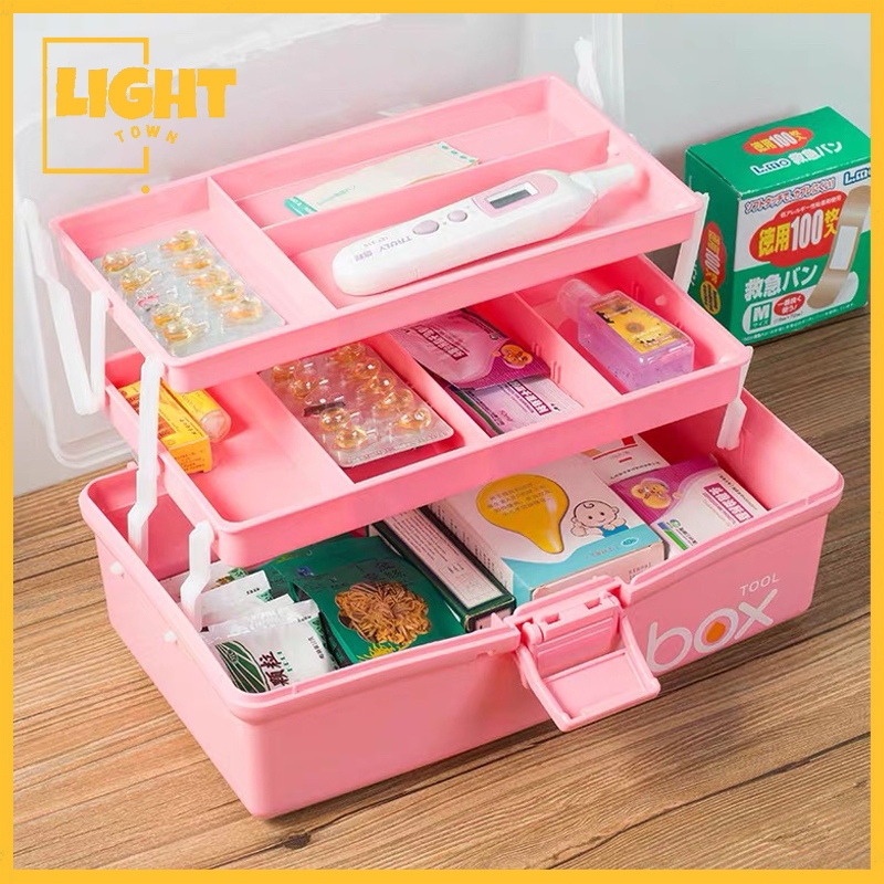 High-Capacity Utility Tool Box Storage 2 Layers Organizer Box Storage ...