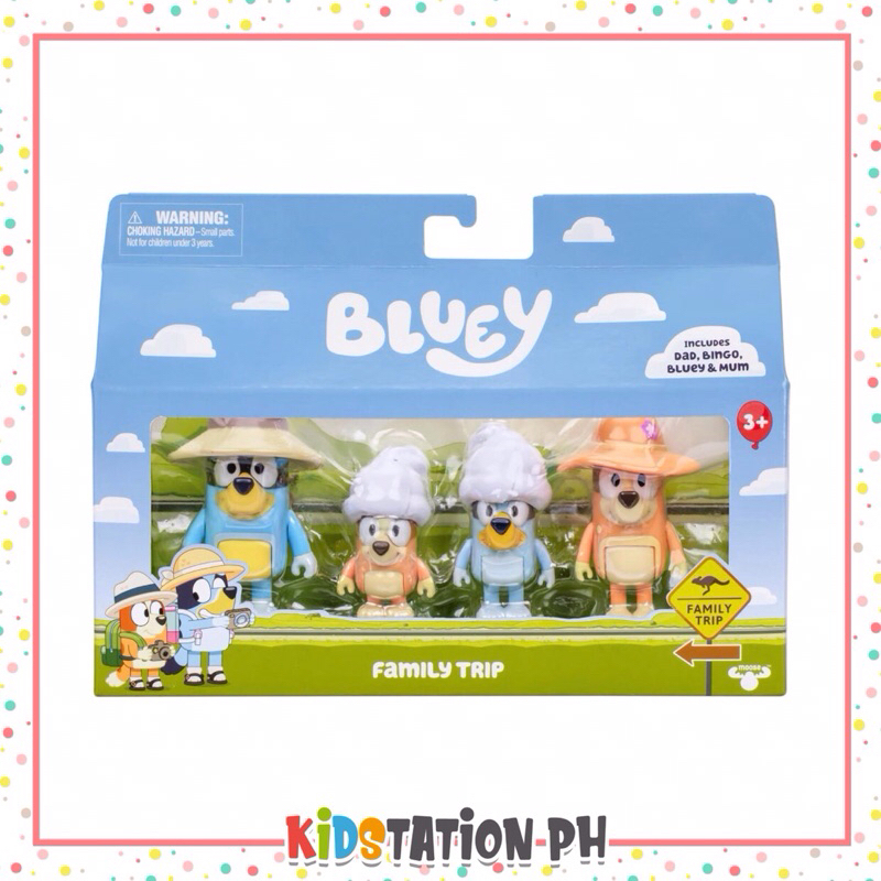 Bluey Family Trip Figure 4PK | Shopee Philippines