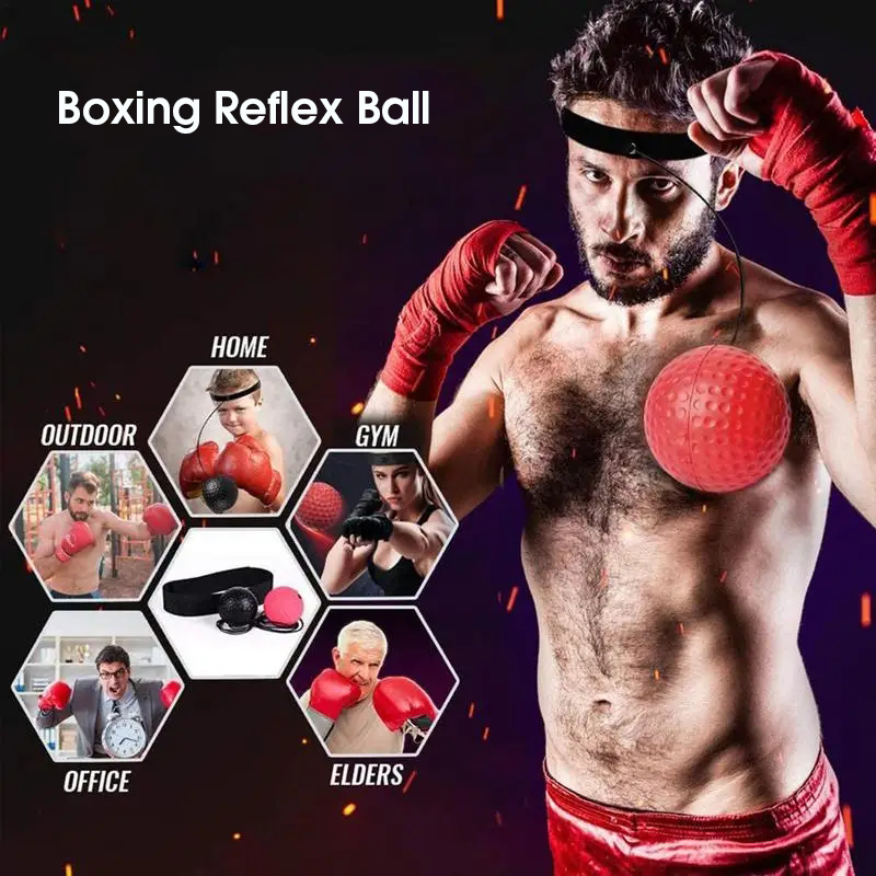 Boxing Fight Punching Reflex Ball 3 Difficulty Level Exercise With Head ...