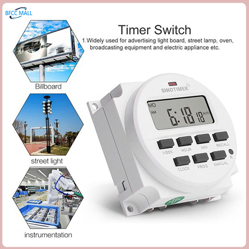 SINOTIMER 220V Weekly 7 Days Digital Time - programmable switch Time ...