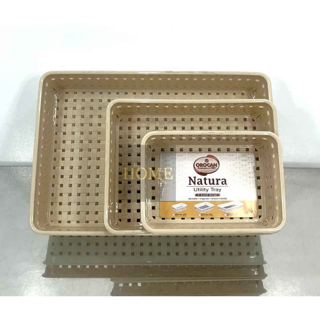 OROCAN NATURA UTILITY TRAY 3 SIZE (small / medium / large) | Shopee ...