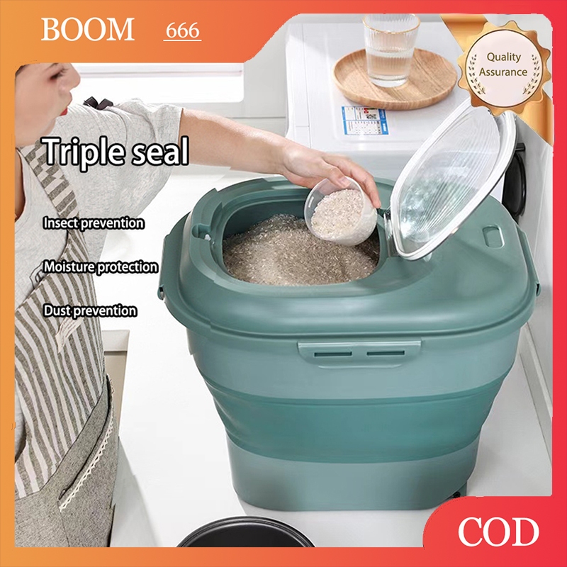 BOM 25KG Sealed Rice dispenser MoistureProof Sealed Rice Cylinder CAT ...