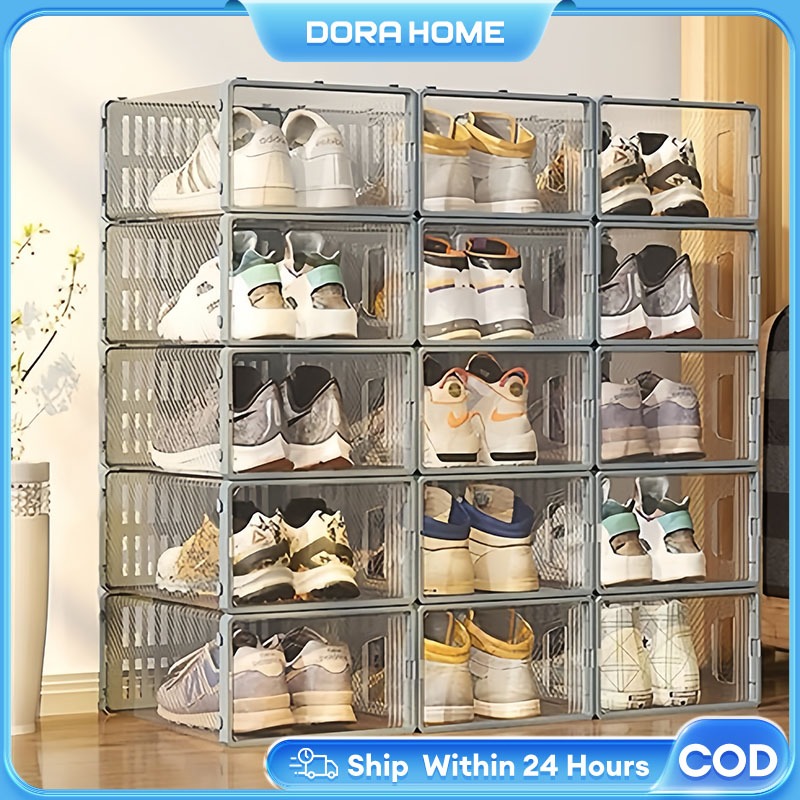 Dora Multi PCS Shoe Box Shoe Storage Box Stackable Magnetic Shoe Box ...
