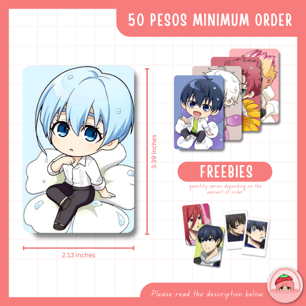 [8 PCS SET] BLUE LOCK CHIBI FLOWER VER 2 ANIME PC PHOTOCARD UNOFFICIAL ...