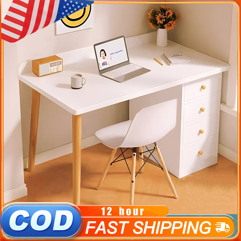 【Ready Stock】Study Table with Drawer Office table Desk for Writing Home ...
