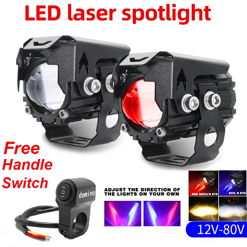2pcs Newly Upgraded Devil's Eye Mini Driving Light Spotlight Assisted ...
